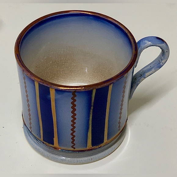 19th Century Antique Gaudy Welsh Wagon Wheel Pattern Miniature Child's Mug - Picture 3 of 16